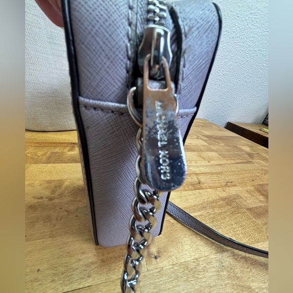 Michael Kors Pale Blue Saffiano Leather Crossbody and Matching Wallet Set - Picture 10 of 16